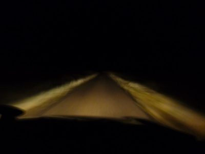 Moonless driving in the Highlands