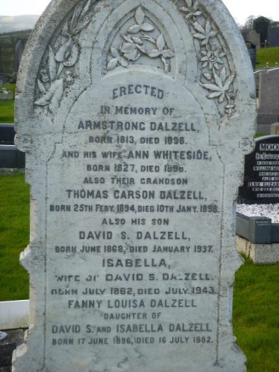 Dalzells in Ballyroney Presbyterian Church cemetery